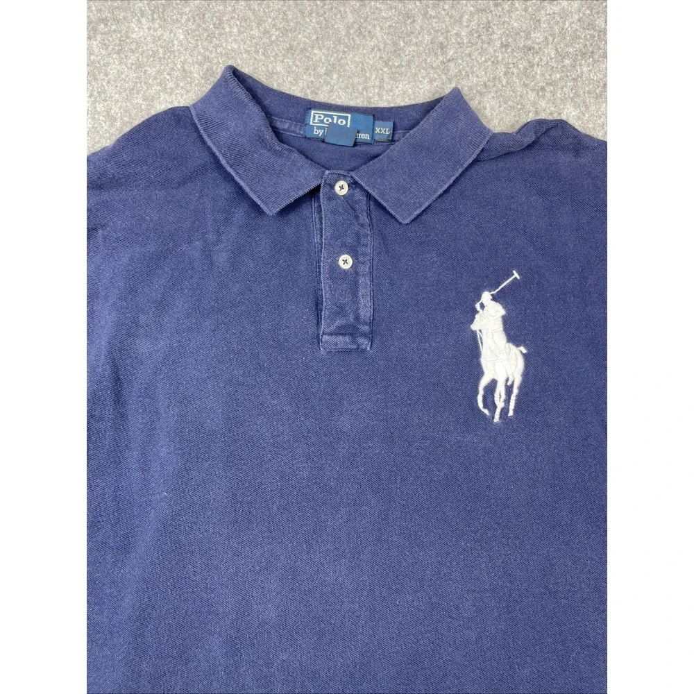 Polo‎ Ralph Lauren US Open 2009 Shirt Men XXL Blue Big Pony Patch Tennis